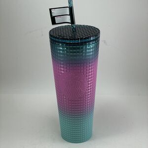 Starbucks 2024 Release Valentine LOVE Smooth Gradient Grid  24oz Tumbler New